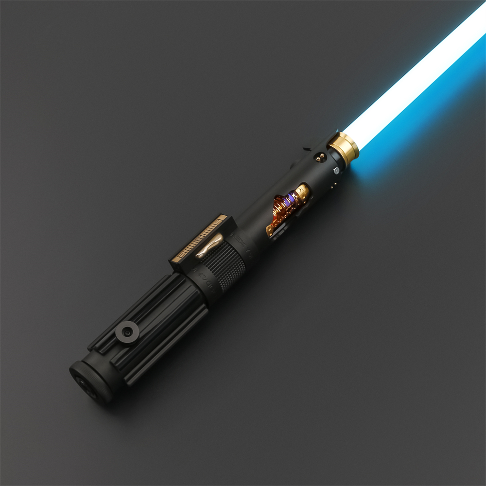 Anakin EP3 Black Lightsaber with exposed crystal chamber, Proffie 2.2 Core